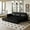 Black, variant on Chesterfield Sofa, 93.7" King Pull Out Sofa Bed, 3-In-1 Faux Leather Convertible Sleeper Sofa with Nailhead Trim & Rolled Arm,Multi-Functional Sofa Bed for Living Room, Bedroom (Black)