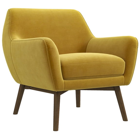 Ashcroft Furniture Panom Gold Velvet Lounge Chair