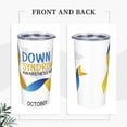 thumbnail image 4 of Vaso de acero inoxidable con tapa para el mes de concientización sobre el síndrome de Down, taza térmica portátil de 20 oz, 4 of 7