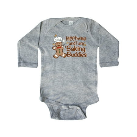 

Inktastic Meemaw And I Are Baking Buddies Gift Baby Boy or Baby Girl Long Sleeve Bodysuit