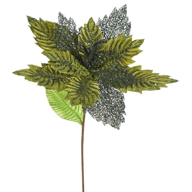 Vickerman QG162114 Fleur de Poinsettia Olive, 22 & 15 Po.