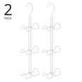thumbnail image 2 of mDesign Metal Wire Over Closet Rod Hanging Handbag Organizer, 2 Pack - White, 2 of 8