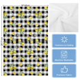 thumbnail image 5 of Cute Lemon Summer Kitchen Towels Set of 3, Water Absorbent Dish Towel, Farmhouse Floral Black Buffalo Plaid Decorative Hand Towels - Quick Drying Cloth for Cooking Baking, 18x28 Inch, 5 of 8