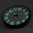 thumbnail image 1 of 12" Non-Ticking Wall Clock Glow In The Dark Silent Quartz Noctilucent,Night lamp function, 1 of 8