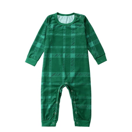 

Scyoekwg Matching Christmas Pjs for Family Round Neck Comfy Loose Long Sleeve and Long Pants Holiday Family Christmas Pattern Print Dad Mom Kids Baby Xmas Sleepwear Clothes