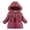 Watermelon Red, variant on Toddler Girls Winter Fa𝐮x F𝐮r Lined Hooded Coats Fleece Lined Lightweight Parka Baby Kids Sno𝐰 Puffer Down Jacket Outwear