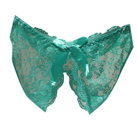 Womens Crotchless Pantie Green Lace Thong Women s Sexy Lingerie & Underwear Sheer Underwear Women Funny Thong M