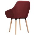 thumbnail image 3 of vidaXL Dining Chairs 2 pcs Wine Red Fabric, 3 of 4