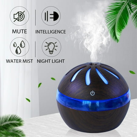 

Yjdsgif Humidifiers 300ML Creative Windmill Wood Grain Colorful Night Light Atomizing Humidifier Aromatherapy Essential Oil Diffuser Small Appliance Home Appliance Perfect Gift for Family