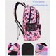 thumbnail image 5 of Mochila geométrica, de hojas o galaxia para niñas y niños, mochila de escuela secundaria, mochilas de primaria (negro L), 5 of 5