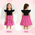 thumbnail image 2 of Benylion Minnie Dress Girl Costume Polka Dot Halloween Mouse Cosplay Party Dress for 7-8 Years, 2 of 6