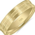 thumbnail image 3 of SZUL Men's 10K Yellow Gold 5MM Wedding Band with Brushed Frost Finish, 3 of 4
