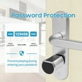 thumbnail image 4 of Smart Lock Cylinder Upgrade Kit for European Doors - 60mm Silver Stainless Steel with Password, IC Card, Mechanical Key & TTLock APP Unlocking - No Extra Drilling Required for Home/Office/Hotel Use, 4 of 6