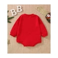 thumbnail image 4 of Elippeo Toddler Baby Sweatshirt Rompers 6M 12M 18M 24M Christmas Letter Print Casual Long Sleeve Jumpsuit for Newborn Girl Boy, 4 of 9