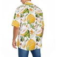 thumbnail image 2 of Camisas Tipo Para Hombre Hombres Moda Primavera Verano Casual Manga corta Turndown Neck Impreso Camisetas Top Blusa (White, 4XL), 2 of 5