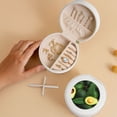 thumbnail image 5 of Naloa Fresh Avocados Round Jewelry Box, Travel Jewelry Organizer, 3.9 x 3.9 x 2in Jewelry Storage Box for Women-White, 5 of 7