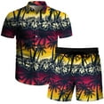 thumbnail image 5 of Summer Savings Clearance! Edvintorg New Fashion Hawaiian Shirt Set Mens Printing Set Short Sleeve Summer Casual Floral Shirt Beach Two Piece Men Sets Oversized Clothing S-4Xl, 5 of 5