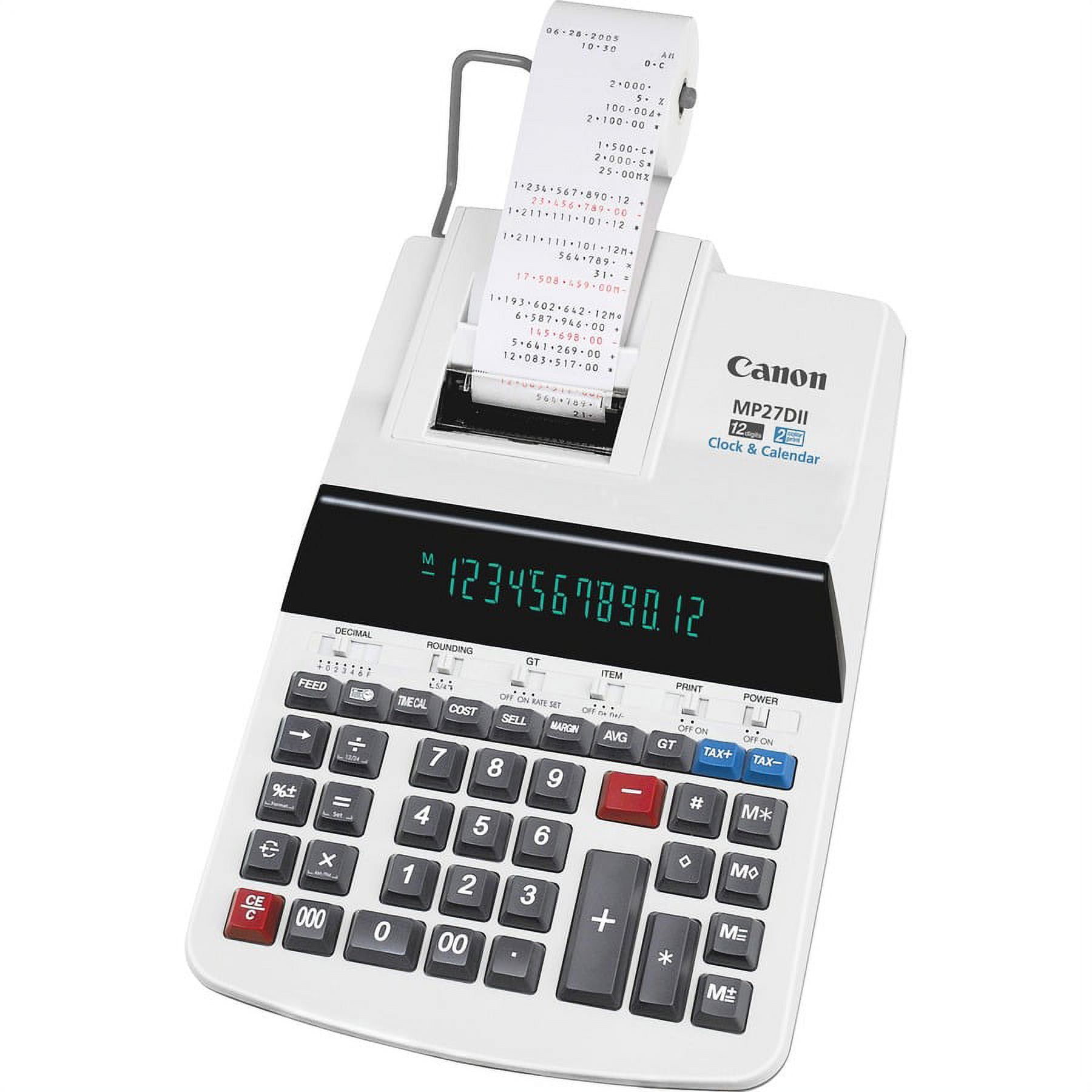 Canon MP27DII 12-digit Printing Calculator, White