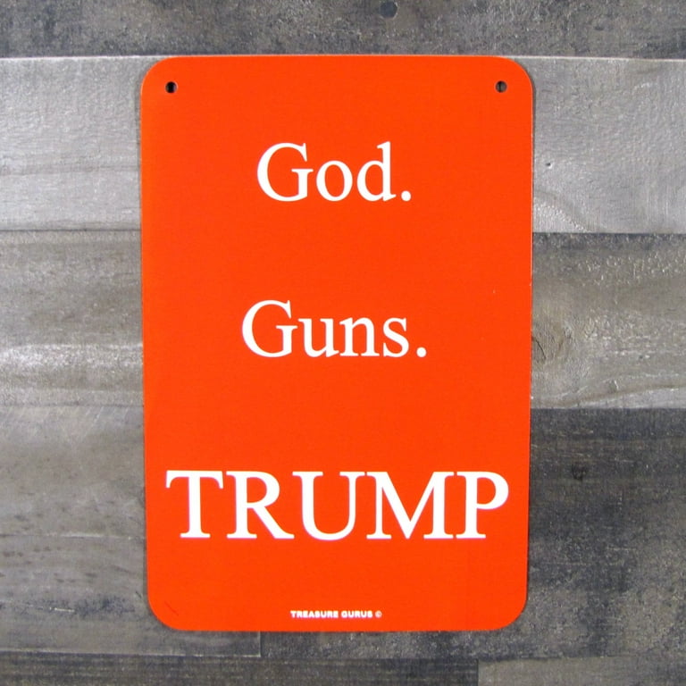 Metal God Guns President Donald Trump Wall Sign MAGA 2020 Man Cave Garage Decor Metal God Guns President Donald Trump Wall Sign MAGA 2020 Man Cave Garage Decor