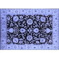 thumbnail image 1 of Ahgly Company Machine Washable Indoor Rectangle Oriental Blue Industrial Area Rugs, 2' x 4', 1 of 4
