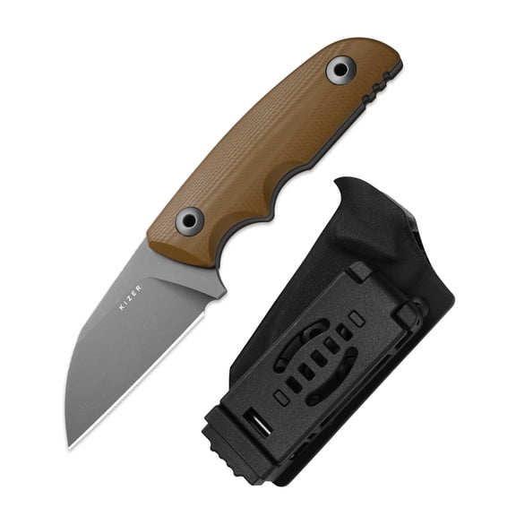 Kizer Snick Fixed Knife AEB-L Blade G10 Handle With Sheath Sheepsfoot 1085A2 With Sheath