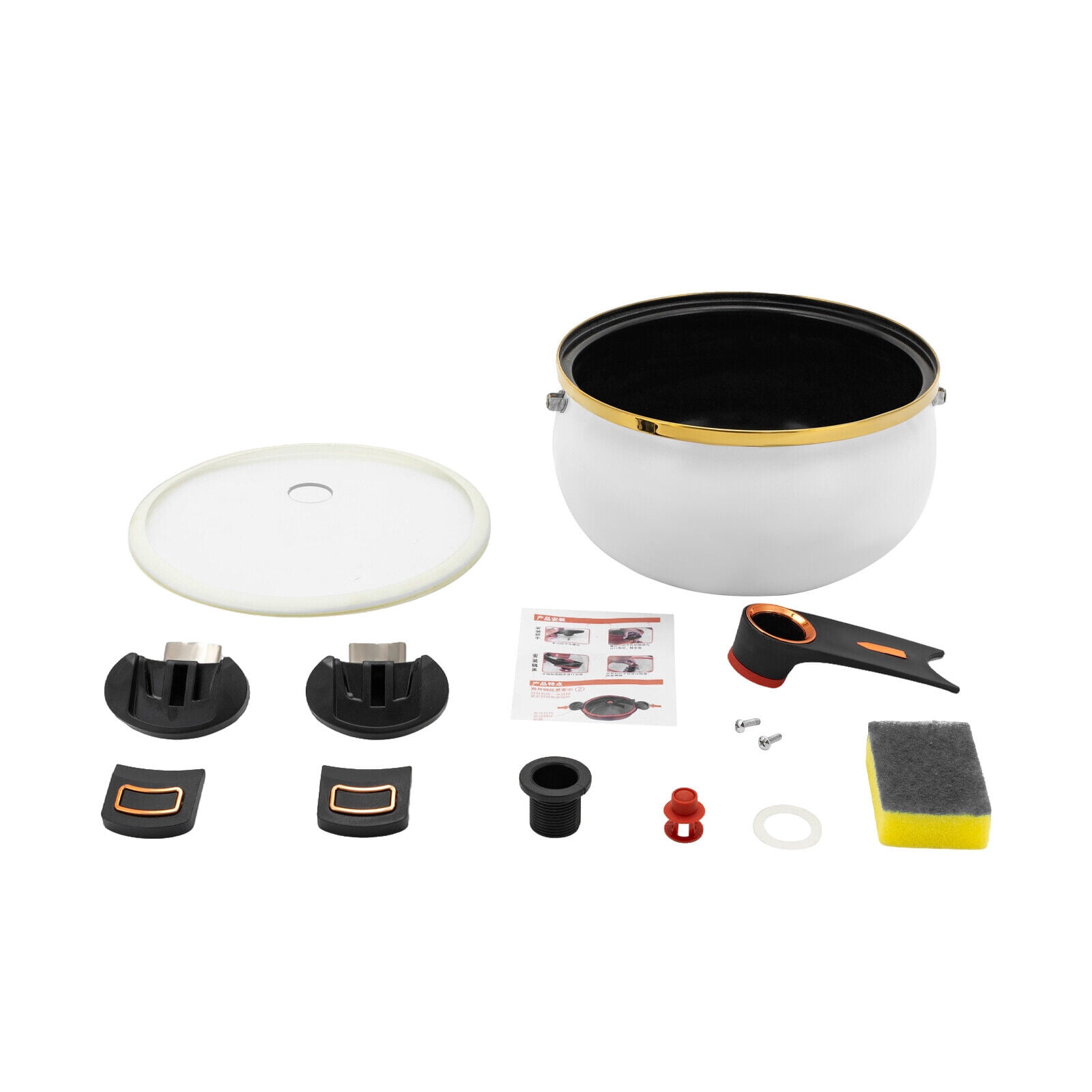 TFCFL 8L/8.45Qt Micro Pressure Cooker Kitchen Multifunctional Non-Stick Cooking Pot with Visual Lid