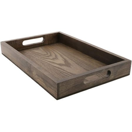 

G.E.T Taproot Ash Wood Serving Tray / Ottoman Tray with Handles 14.25 x 9.5