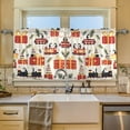 thumbnail image 2 of Yayeee Kitchen Curtains Set of 2 Light Filtering 57"x24" Over Sink Window Panels, Christmas Gift Train, 2 of 7