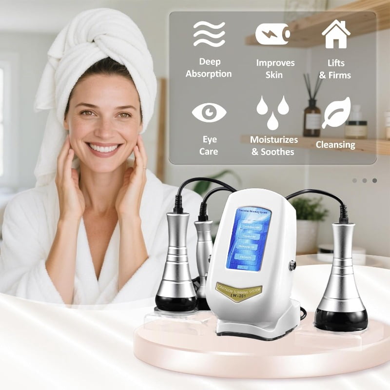 JIAYUE- Massage Gun with Heat and Cold, Deep Tissue Messager with 4Heads, Gifts