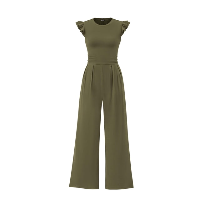 Mono Enterizo PRETTYGARDEN Verano 2025 Verde Militar L