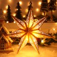 thumbnail image 5 of Hollow Star Hanging Pendant Merry Christmas Decoration for Home Christmas Ornaments Xmas Gifts Navidad 2024 Happy New Year 2025, 5 of 5
