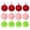 B, variant on Aoznliie Christmas Ornaments, Christmas Tree Ornaments with Soft Flocked Velvet Finish, 12 Pack Christmas Ball Ornaments for Tree Wreath Decor,5x3 in