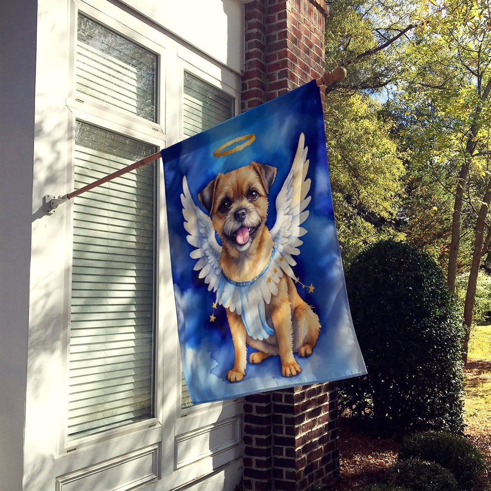 Caroline's Treasures DAC6954CHF Border Terrier My Angel House Flag Large Porch Sleeve Pole Decorative Outside Yard Banner Artwork Wall Hanging, Polyester, House Size, Multicolor