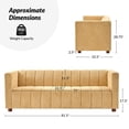 thumbnail image 6 of 3-Seater Modern Sofa with Removable Throw Pillows Chenille Fabric Couch for Living Room Camel, 6 of 7