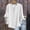 Tops-615White, variant on Xdegoge Linen Button Down Shirts for Women V Neck Three Quarter Ruffle Sleeve Elegant Workwear Going Out Relaxed Fit Solid Plain Design Flowy Stretchy Spring Tops