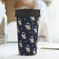 thumbnail image 6 of Fotbe Astronaut Surfing Printed Insulated Travel Coffee Mug Spill Proof Leak Proof Stainless Steel Coffee Tumbler Reusable Coffee Cups with Lids Thermos, 6 of 8