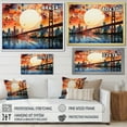 thumbnail image 4 of Designart "Orange Bridge Gateway Painting I" Architecture Wall Decor, 4 of 5