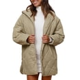 thumbnail image 3 of Chaquetas Largas para Mujer, Abrigo de Invierno de Moda para Mujer, Informal, de Negocios, con Capucha Acolchada de Rombos. Verde XL, 3 of 8