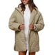 thumbnail image 3 of Chaquetas Largas para Mujer, Abrigo de Invierno de Moda para Mujer, Informal, de Negocios, con Capucha Acolchada de Rombos. Verde M, 3 of 8