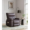 thumbnail image 1 of Oversized Recliner Chair, Manual Recliner Chairs for Adults,  PU Leather Small Recliner Chair for Small Space, RV, 90° - 150° Adjustable, Lazy Boy Single Sofa Chairs, 1 of 8