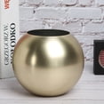 thumbnail image 3 of Tarente Stainless Steel Simple Style Vase Flower Container Flower Arrangement Supplies Home Decoration(Matte Gold), 3 of 7