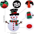 thumbnail image 3 of Muñeco de nieve de Navidad de fieltro DIY, regalos de Navidad para niños, Año Nuevo, adornos colgantes de pared para puerta de Navidad hechos a mano (muñeco de nieve) Xemadio FLD-3412, 3 of 7