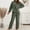 Army Green, variant on ZZwxWA Womens Long Sleeve Pajama Set 2 Piece Sherpa Fleece Pullover Shirt and Pants Outfit Warm Loungewear Cozy Sleepwear