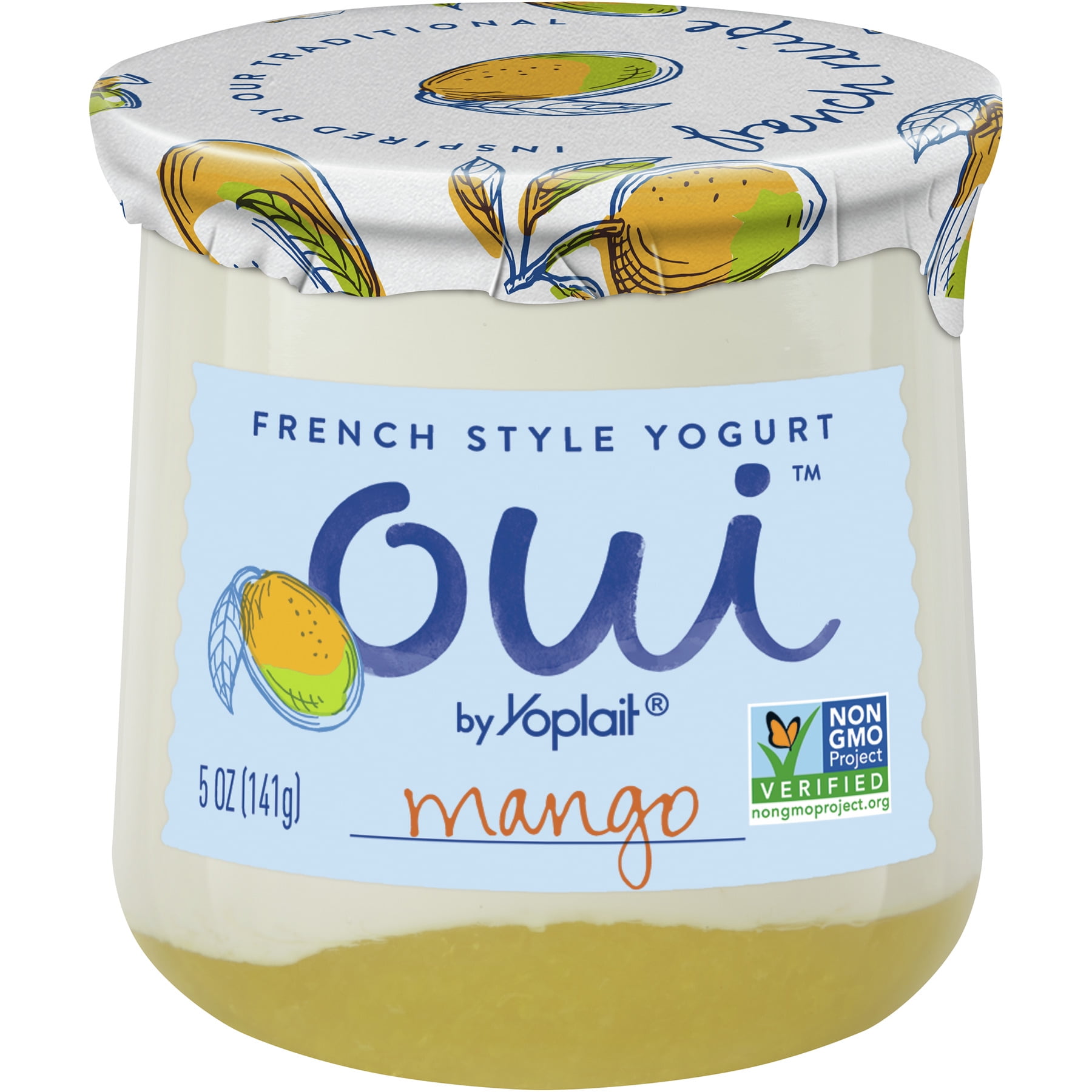 Oui by Yoplait French Style Yogurt Mango, 5 oz Cup