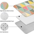 thumbnail image 5 of Multi Color Triangle Checkered Pattern Bathroom Rugs Sets 3 Piece,Toilet Cover Set,Absorbent Non Slip Bathroom Mats Sets with U-Shaped Contour Rug Toilet Rug Set, 5 of 5