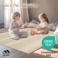 thumbnail image 4 of ODIKA 8'x10' Machine Washable Non-Slip Area Rug, Timeless Subtle Herringbone Accent High Traffic Rug, Beige, 16734, 4 of 7
