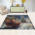 thumbnail image 3 of Non-Slip Area Rug 63x48in Indoor Washable Floor Mats Carpet Printed for Living Room, Bedroom, Home Decor Christmas Street Scene, 3 of 7
