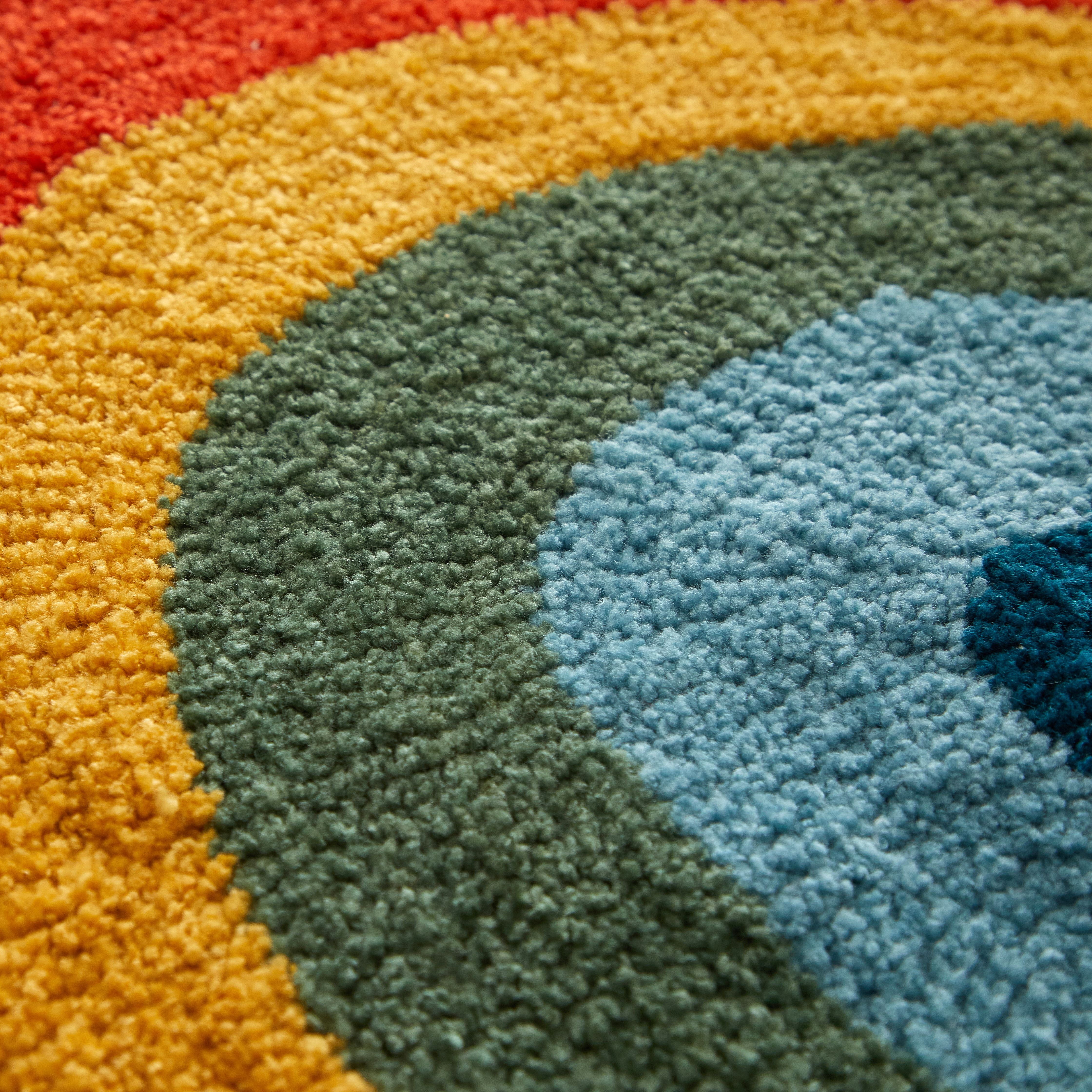 Mainstays Rainbow Shaped Bedroom Rug, 20 in x 30 in