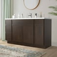 thumbnail image 4 of Vanity Art 57" Freestanding Bathroom Vanity Cabinet without Top in Brown, 4 of 6