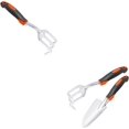 thumbnail image 1 of 1 Set Heavy Duty Hand Rake Cultivator With 2 Piece Garden Trowel Set Measurement Mark, 1 of 7